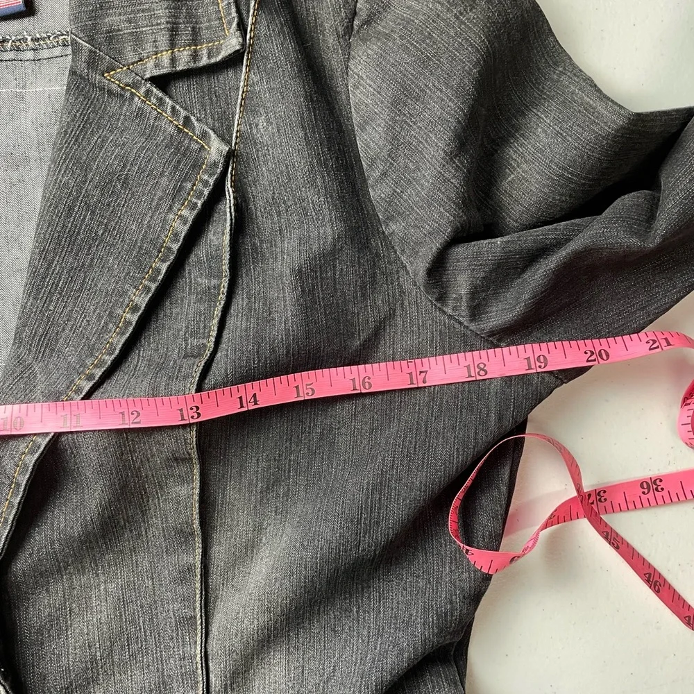 Vintage Rampage Jean Co. Jean Blazer Black Size L We Are all Strange Here - Picture 6 of 10